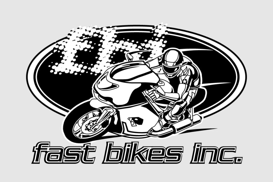 Fast Bikes Logo Black and White